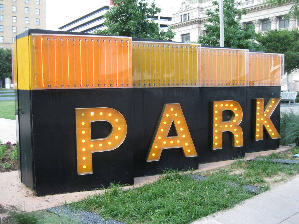 Sign at Main Steet Garden Park