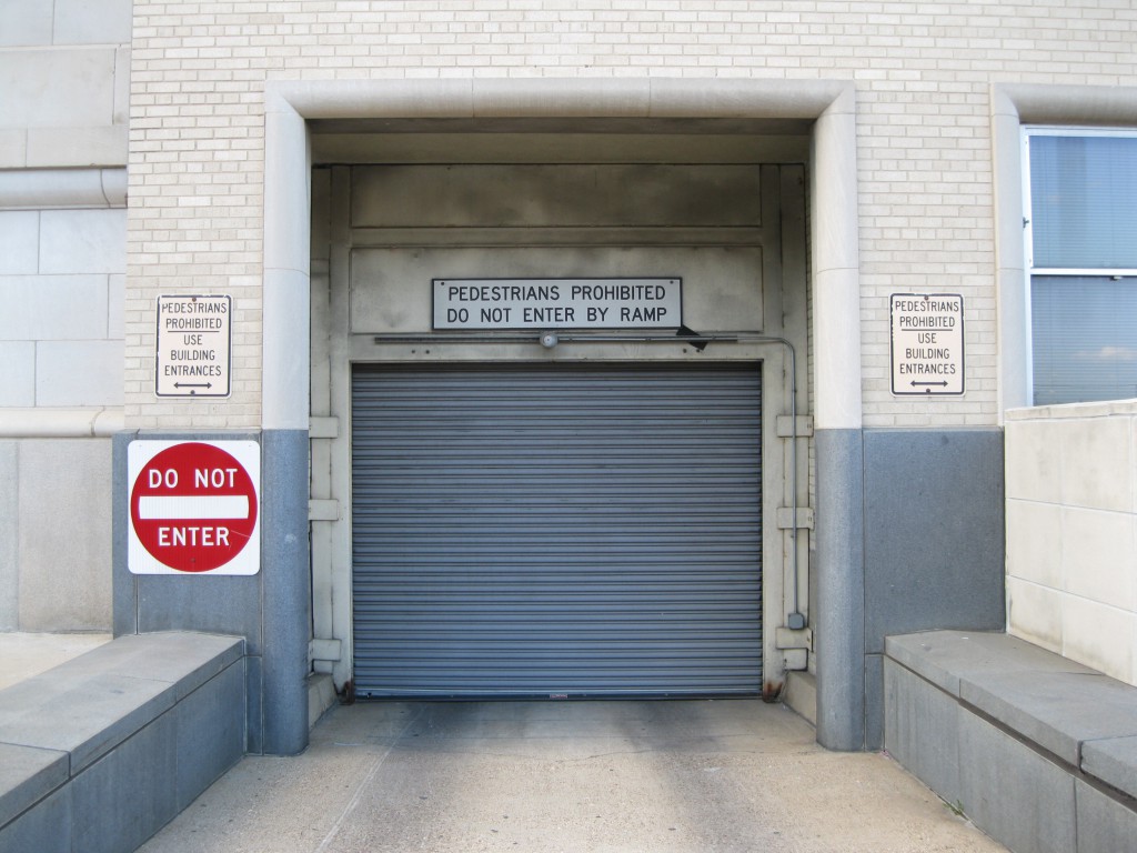 Entrance to Dallas Police Headquarters. Right behind this gate Lee Harvey Oswald was shot!