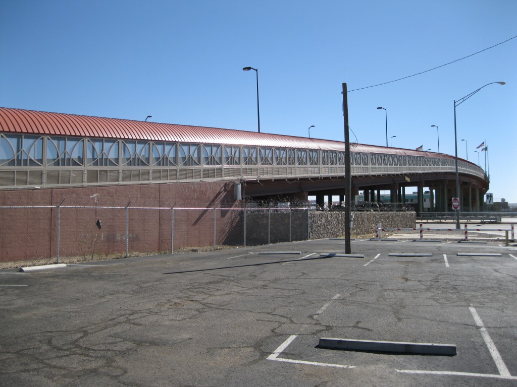 The Border Bridge to Mexico at El Paso Street