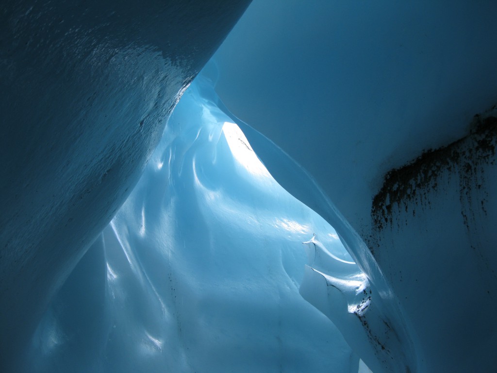 Inside Ice Cave on Root Glacier