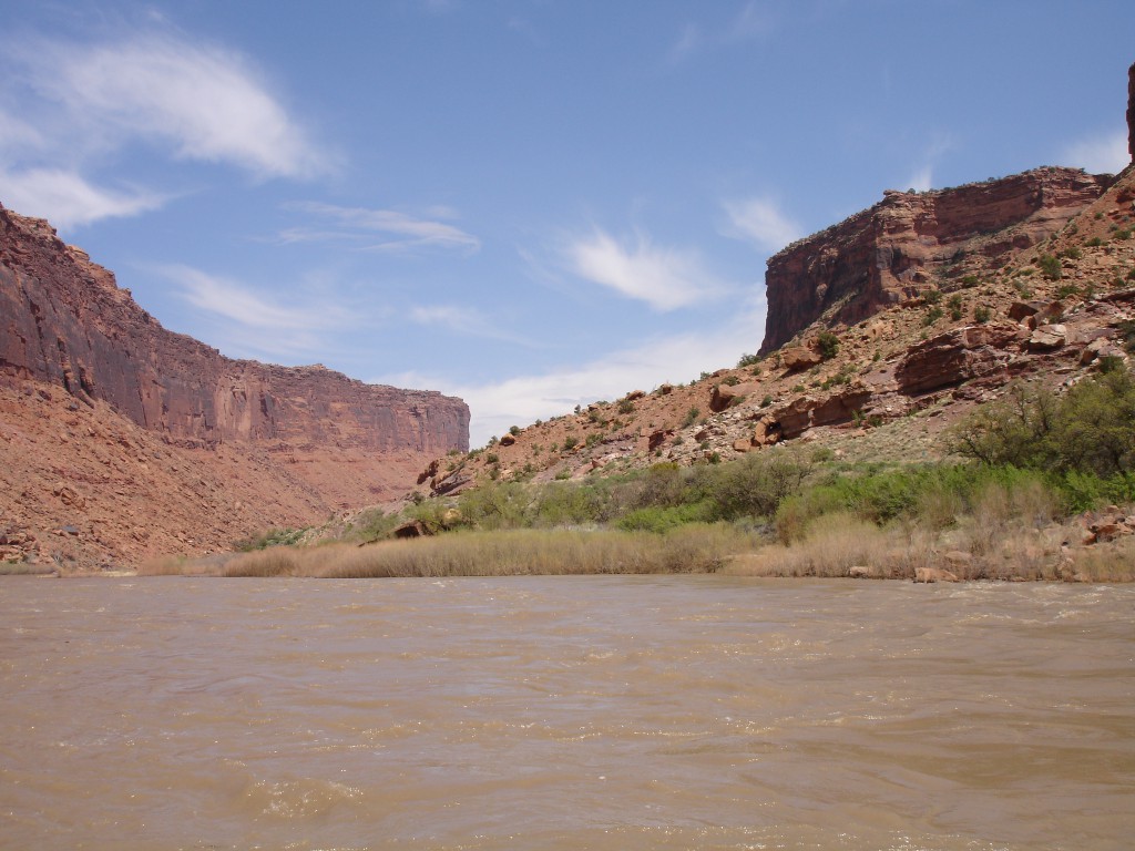 The Colorado River with surrounding Mesas