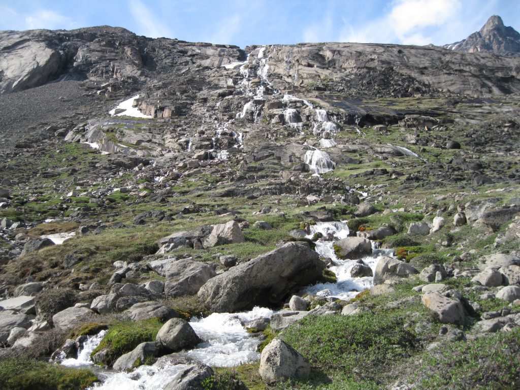 Waterfall on the way between Mount Thor and Half Mile Creek