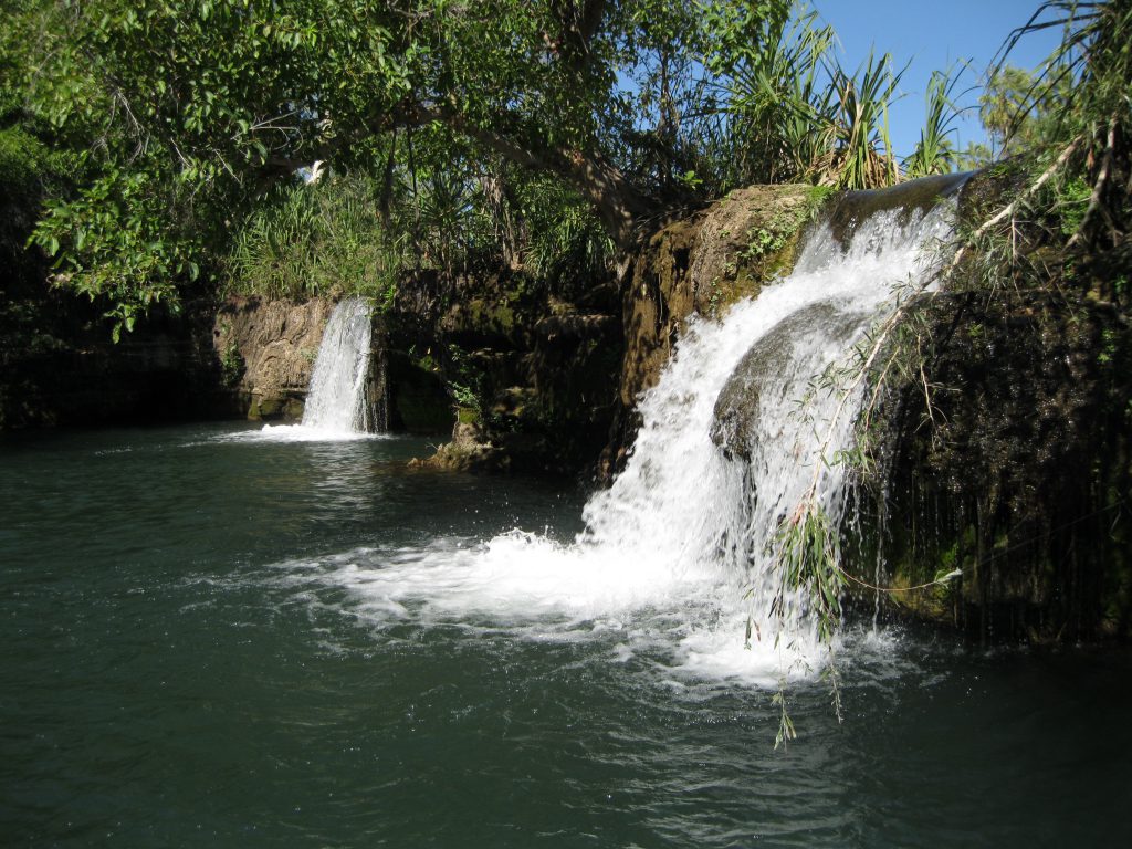 Indarri Falls and the Tufa Rock Formations