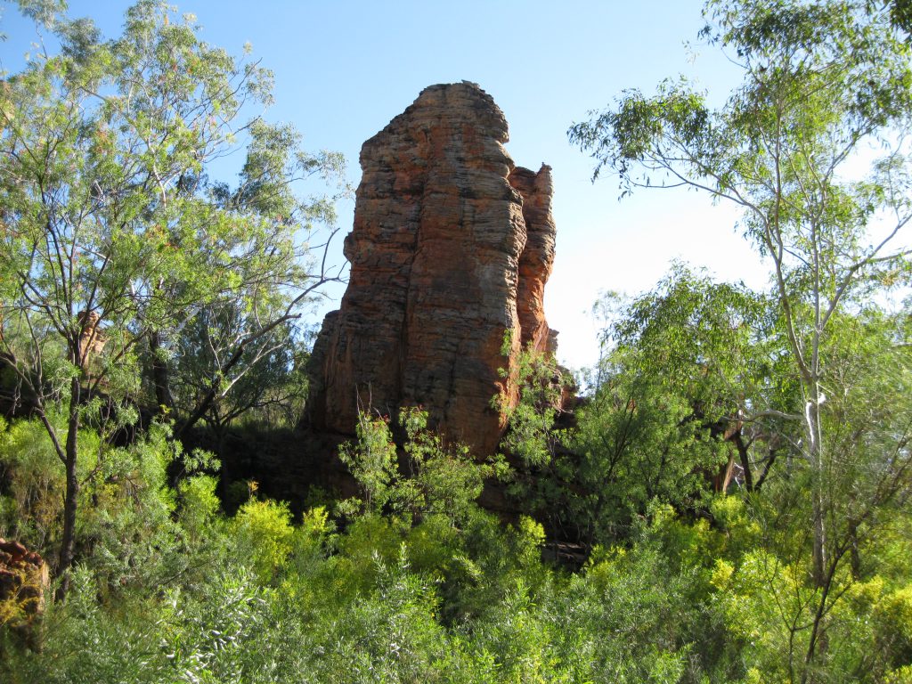 Rock formations and vegetation at the Loop Walk in the Southern Lost City